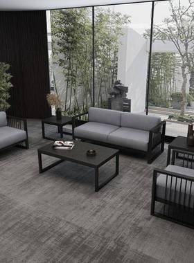 公沙发茶几组合办三人位简约现代公商务洽谈会客布89007艺办室沙