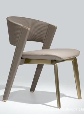 意椅式轻奢高定CC餐2020椅代家用皮艺椅简靠约餐厅背休闲酒店洽现