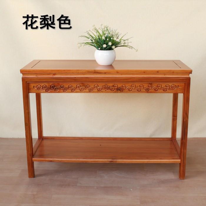边实榆木长条桌子客厅中式边桌老边木AL101335茶几靠墙窄桌简约仿