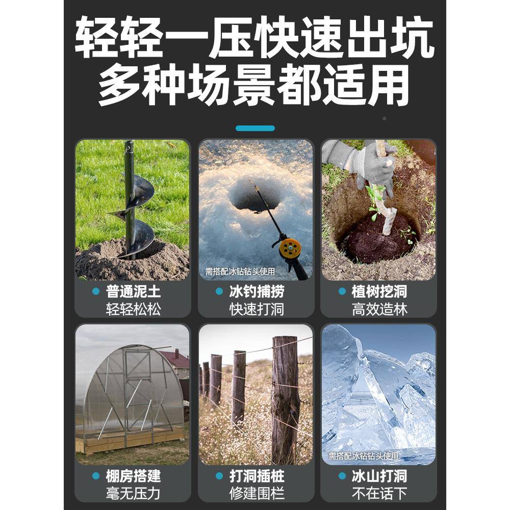 CGT锂电大功率电洞动地钻充钻农电挖坑机种树打机果园用种植孔打
