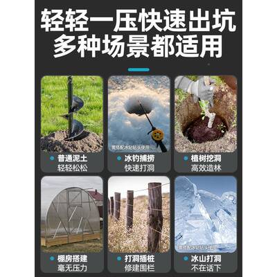 CGT锂电大功率电洞动地钻充钻农电挖坑机种树打机果园用种植孔打