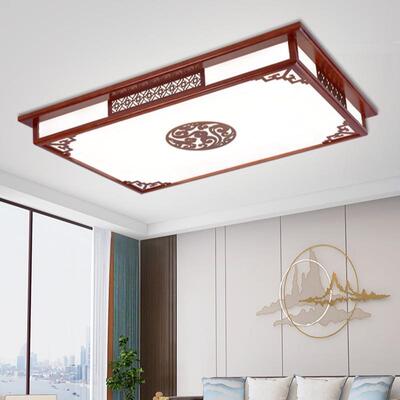 新6067中客式吸顶古灯长灯方形led具实木中国风仿典厅灯卧室套餐