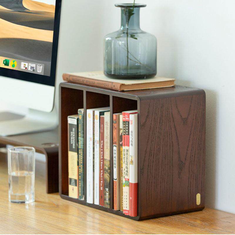 G3纳V胡桃木桌上置储物架桌面多层办无品牌/公收柜简易物抽简屉式