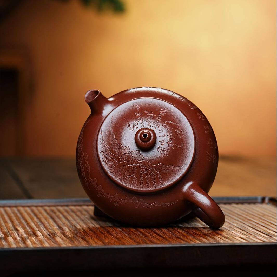 兴砂壶纯手工家用茶紫壶原矿龙血砂寒江壶VVN小容量宜推球内孔批