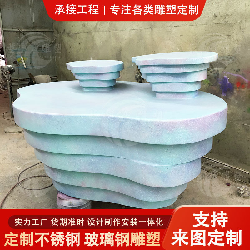 玻璃钢商场美陈大型雕塑凳