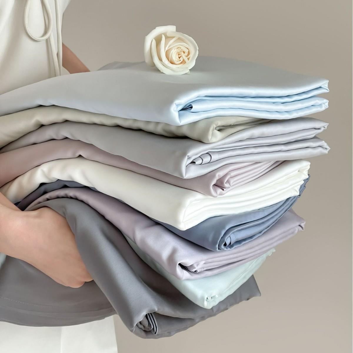 10感0S莱赛尔天丝单床单件纯色夏季冰丝裸睡凉套IZJ被单枕三件套