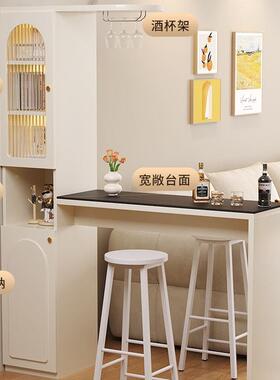 新款油风吧台桌体家用客厅隔断柜餐厅酒柜奶加75251厚一柜靠墙子