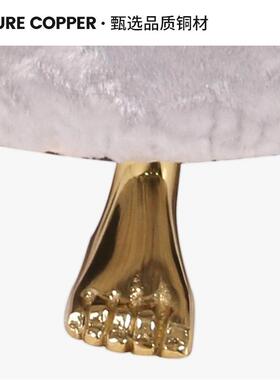 时尚轻奢客凳DY841A现代简约子用厅家儿童软凳子别墅客厅铜沙发凳