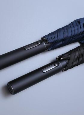 PARACH色无品牌/AS长柄8骨半自动雨伞E纯商务超大伞面直2-3人结实