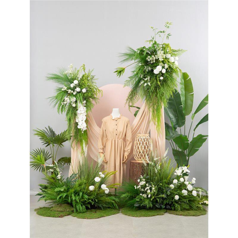 商无品牌/业陈装饰绿植真花花假植物氛围布置店面美橱展区花艺造