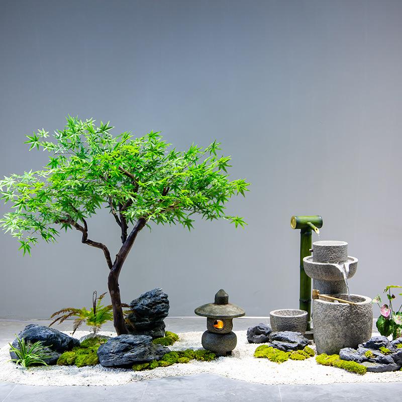 真绿叶树无品牌/饰青枫树大型绿植室内设计装假树日式橱窗造枫景