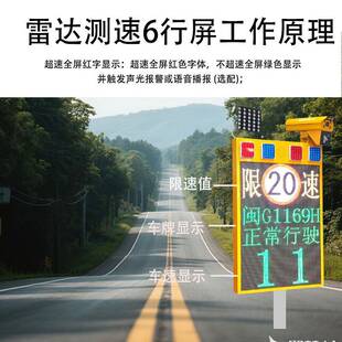 园区测交通抓拍X60J测速仪车牌LED显示速屏雷达反馈施工汽牌车超