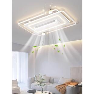 离线语款音客厅无叶风卧灯2025747新全光谱主室吸顶灯家用一扇体