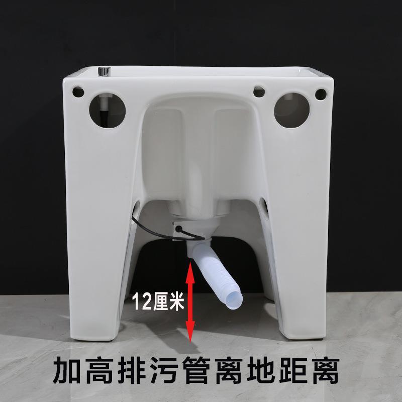 家用瓷脚拖把陶池50布池44高宽阳台拖加高拖布盆带龙头卫生间tb-6