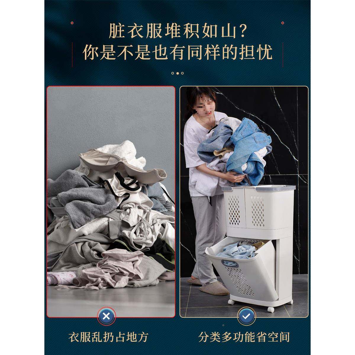 脏衣CYWOKRZM篮篮浴室衣服收纳筐家用分大类洗衣卫间置物架号生脏