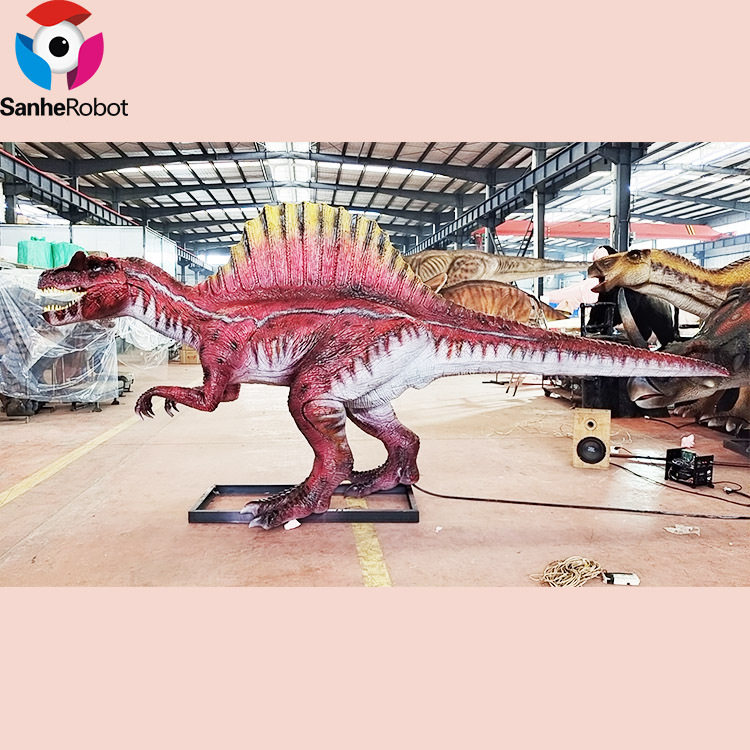 厂家直销仿真机械恐龙模型 会动会叫的电动棘龙 景区商场装饰摆件