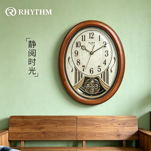 rhythm丽声静音石英挂钟新款名牌