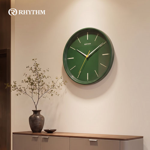 RHYTHM丽声夜光静音免打孔挂钟