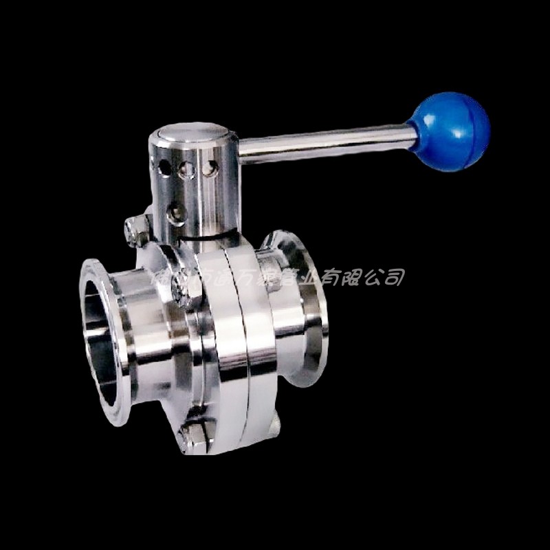 304/316不锈钢快装蝶阀卫生级卡箍阀门卡盘手动卡扣碟阀新款