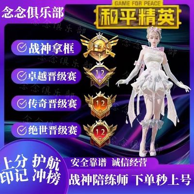 和平精英陪玩吃鸡技术代练上分卓越传奇绝世王牌晋级赛陪玩练代打