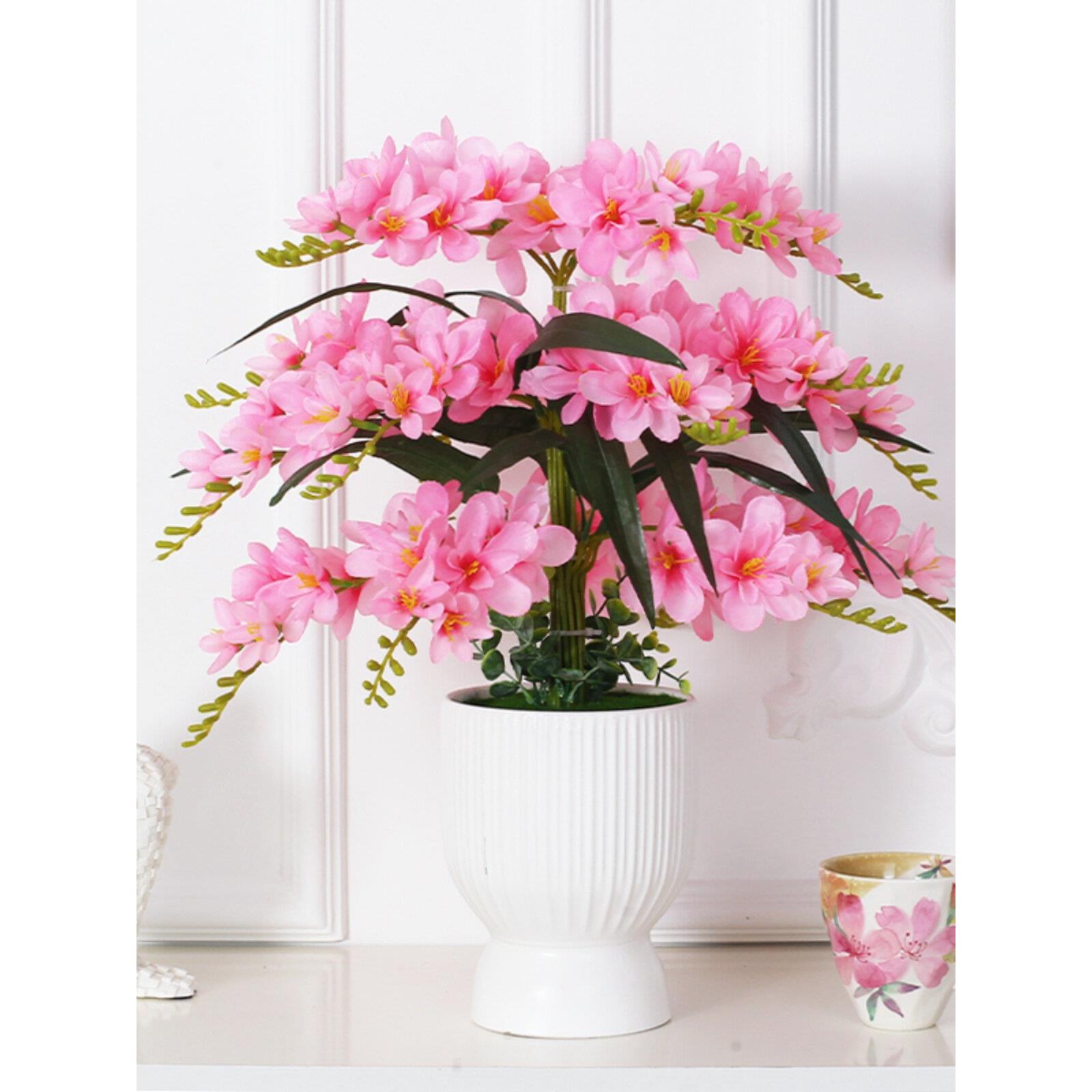 蝴蝶兰彷真花假花桌面小盆栽摆设轻奢高端客厅餐桌插花装饰花摆件