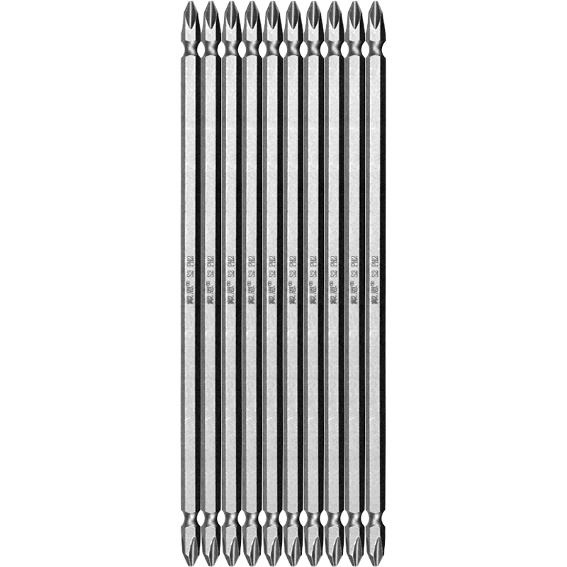 双头加长十字批头S2手电钻磁性电动风批螺丝刀起子头PH2套装200mm