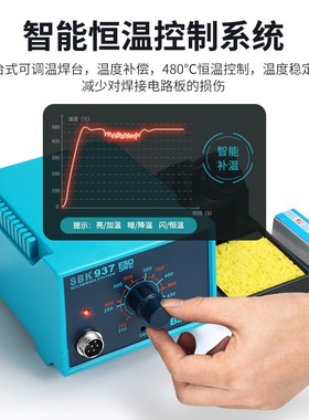 白光电烙铁936升级款K937恒温可调温套装数显938D工业级焊台65W