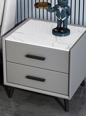 板6G6实木轻E奢床头柜迷简约现代家用卧室你岩WJO50cm简约储物收