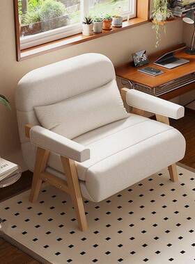 木沙发床沙发阳实台折叠客IPN厅用日式多功能可折叠两人双人小单