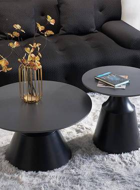 酒店小圆桌19693茶几组合用客款厅红美甲店网矮桌承重强金属圆形