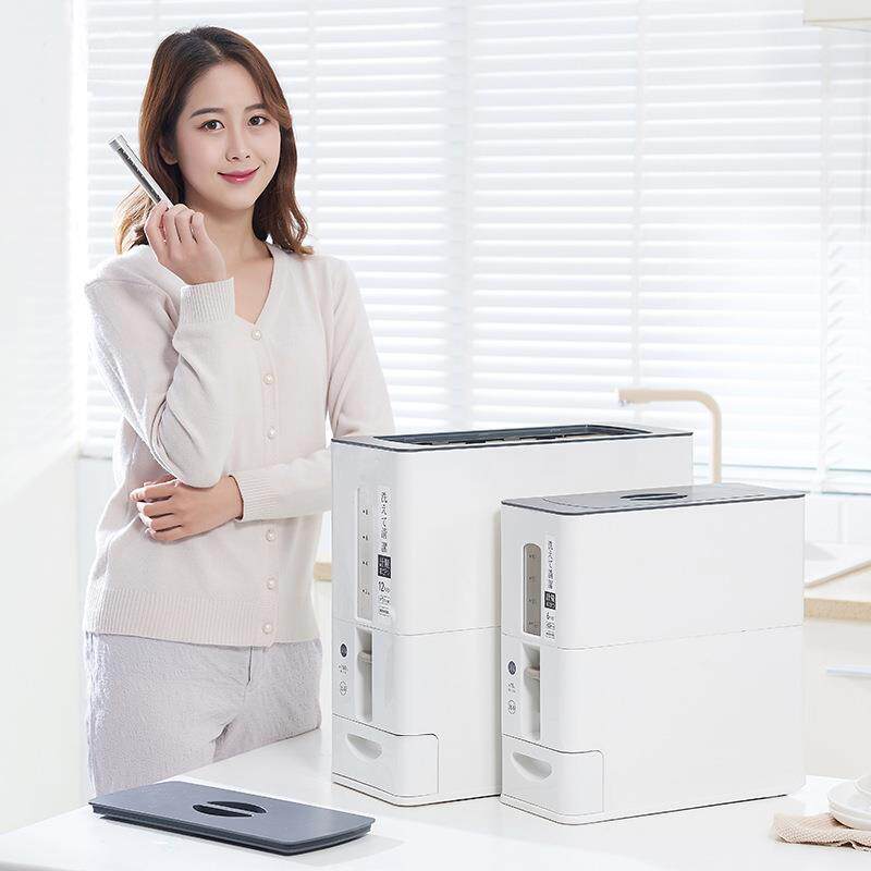 第四代计量米桶桶式可计量米自1ghx+667动出日盒来按压密封米罐装