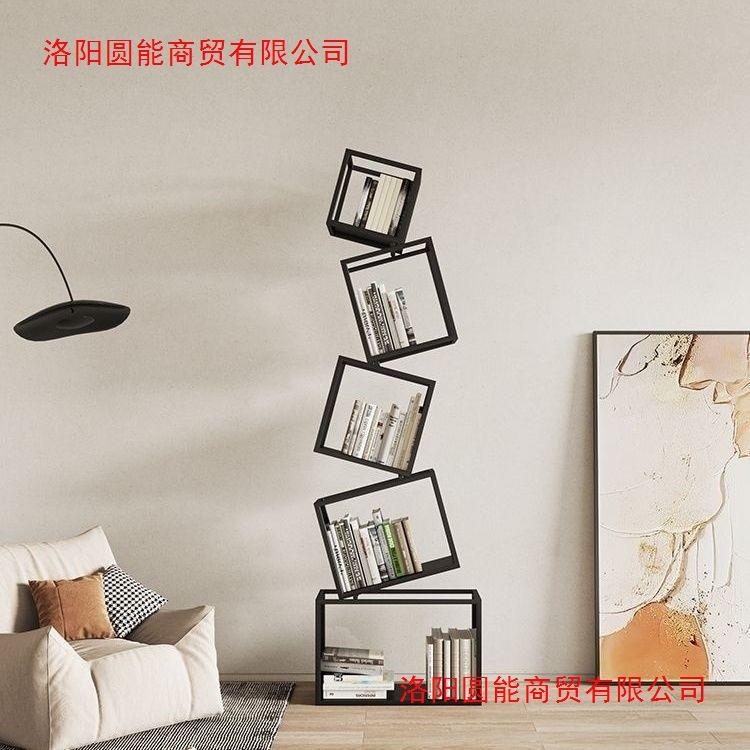 异形网红创意落角立式书架地YRC转置物架简代约客厅现铁艺角落书