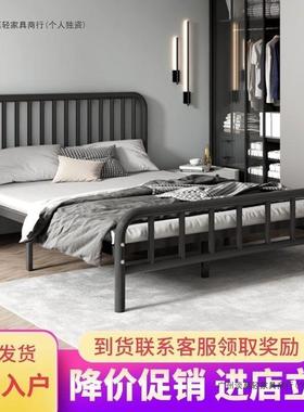 铁艺固床16170欧式加加厚单双人床出租房现代简经济型儿家童铁架