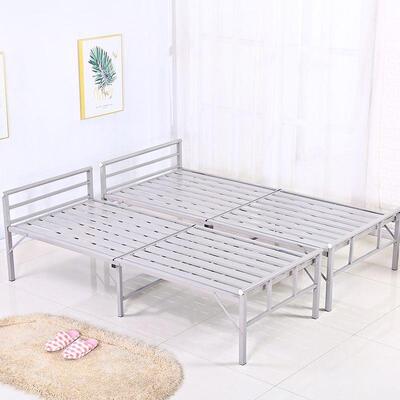 折叠床单人床家用人双人床床简GVF易床护铁艺出租屋成铁钢丝床陪