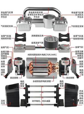 凌匠多功能SUV车充载气泵双缸高压大功率电动汽车打轮用86921胎气