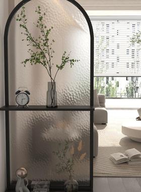 奶油风进门沙发艺玻璃隔断物架入户厅正64931对门客置玄关屏风可