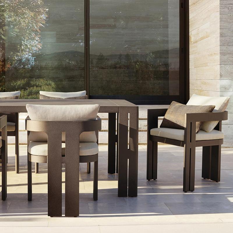 户外实代木桌椅闲酒店庭餐厅室外防MPI休水别墅柚木花园家具院现