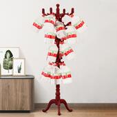 衣架落地用卧室985欧式 家挂架单杆立式 包架挂挂衣衣服架子实木衣