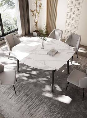 可?GDMJ两高德美居德利丰板岩餐桌方圆用可伸缩变圆桌家用99631桌