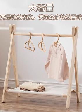 儿童收落地式衣帽架卧家UVG用挂衣架可移动纳物架室幼儿园婴置儿