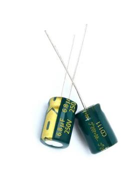 绿金高频68器UF/250V8解*12mm2MCU50V6.8UF电机.伺服控制用电电容