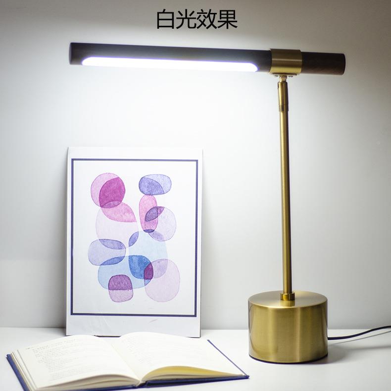 现代简轻奢台灯酒店民宿古木纹设约计美式房T1106卧室办公复护书