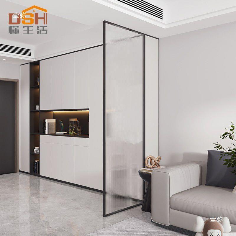 洗手间半墙隔断墙半屏风隔断手PUL入户玄关酒柜洗间柜玻璃门