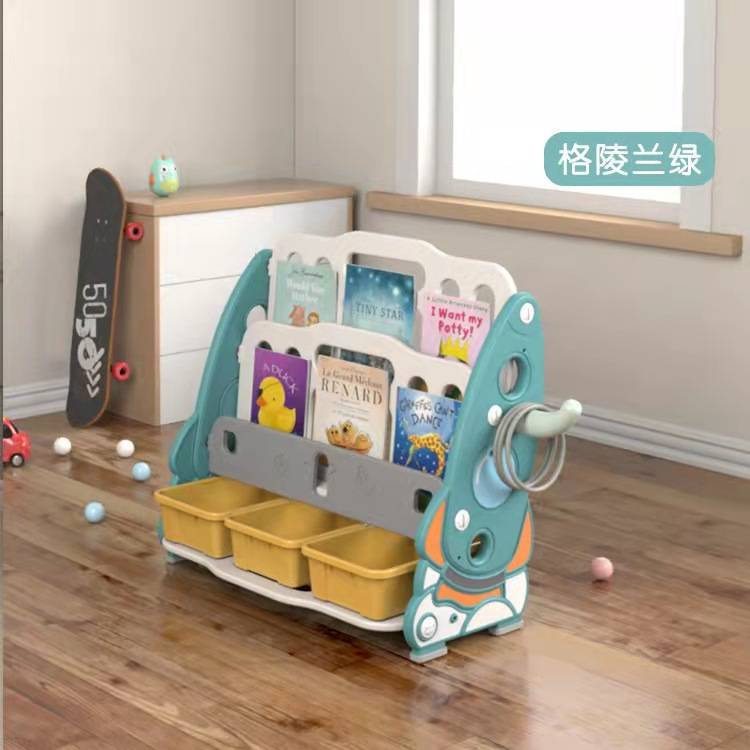 儿童书架整理玩具置物架婴幼儿宝宝家用落地小型绘本架厂家售