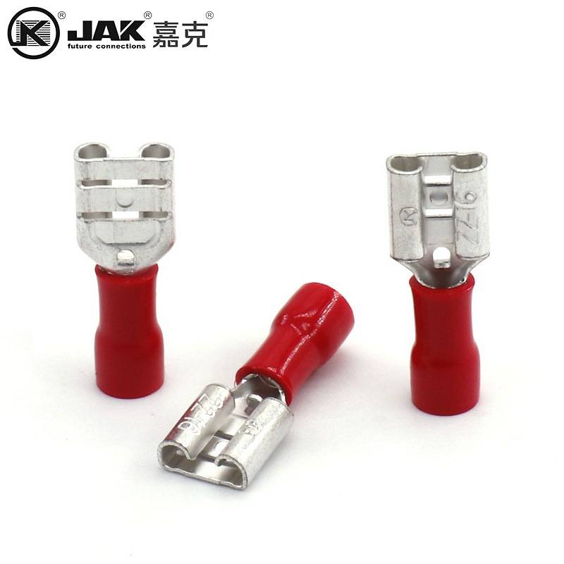 FDD1.25-250插拔式母预绝缘端子6.3插簧铜线耳 250冷压 连接器KST