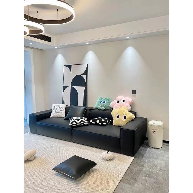 直销现代客厅小户XRO科型直腐排豆块奶油沙发意式极简新款技布简