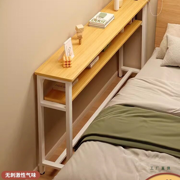 卧室床边桌靠墙窄桌子长条桌宽30多层置物架出租房简易电脑桌书桌