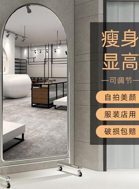 落地全身镜可移RFY动服家用高清试镜子店显瘦美颜舞装蹈卧室穿衣