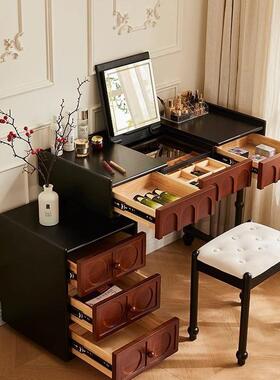 沃法式中RGD柜古梳台二合一妆书桌化妆桌实木翻盖梳恒妆台床头一