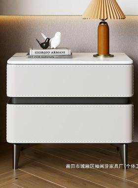 厂家家用主卧2岩25床板头0柜轻奢酒店客房感储物WCU柜皮马鞍新款